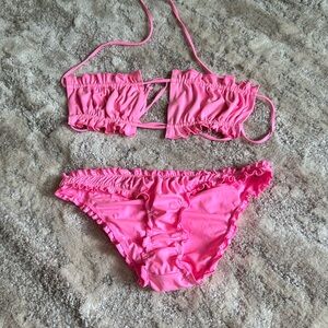 Kittenish pink bikini